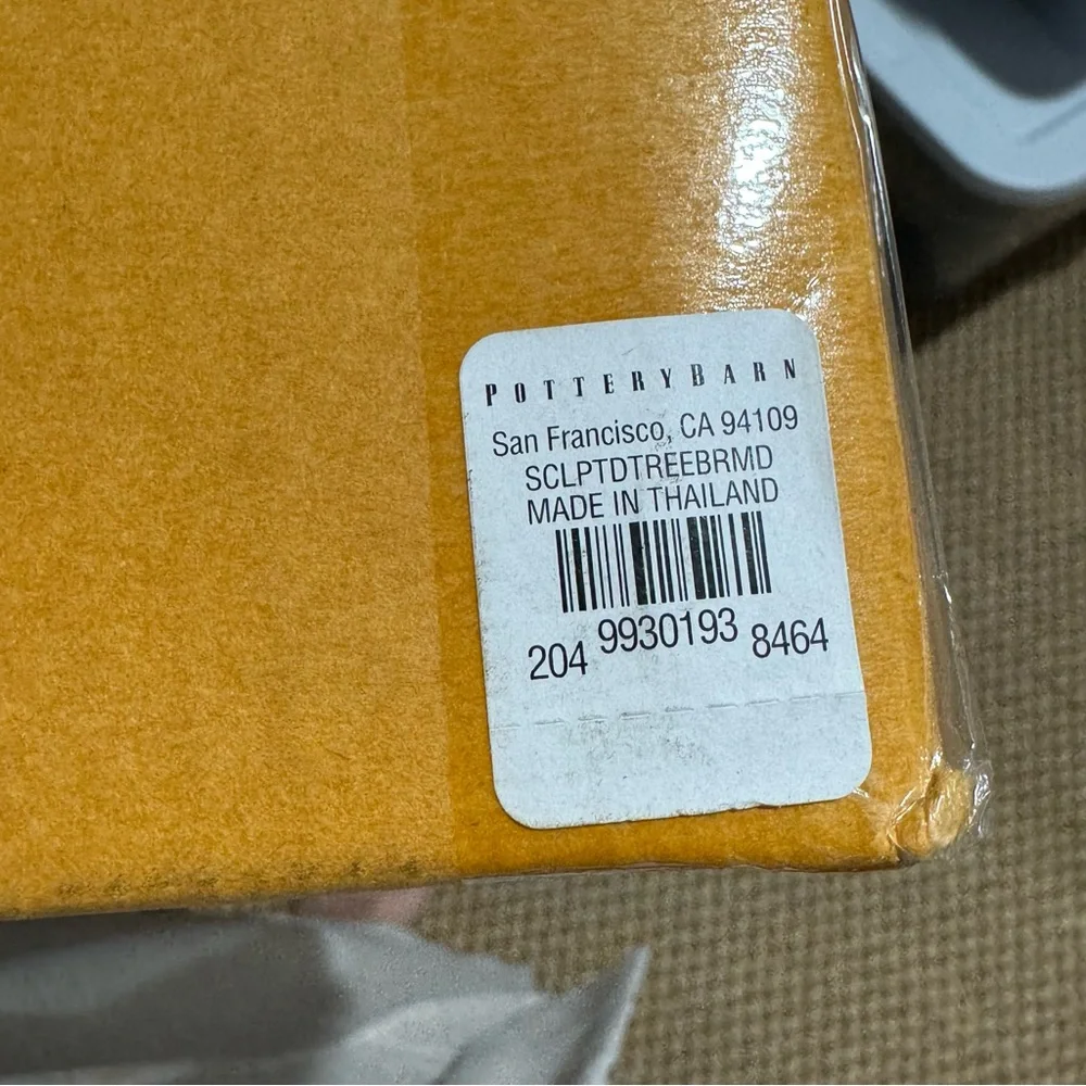 Pottery Barn Sculpted tree 1/ Medium/ 14” NiB